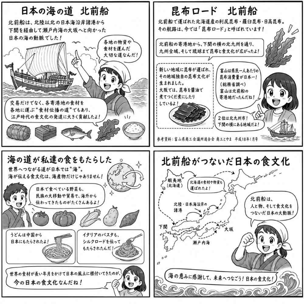 日本の海の道　北前船